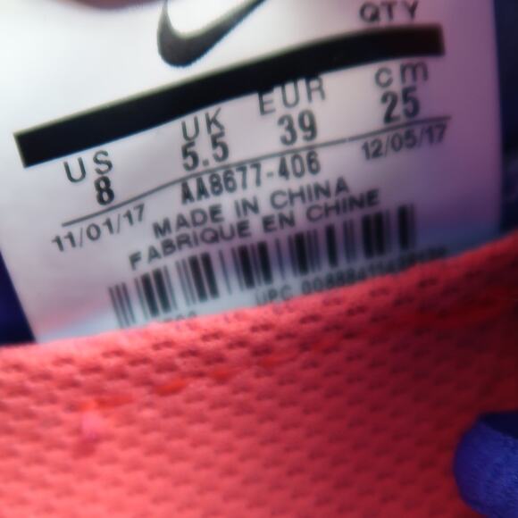 Nike Shoes Womens 8 Athletic Trainers Lunarglide 8 Running Sneaker Sport Blue - Picture 11 of 12